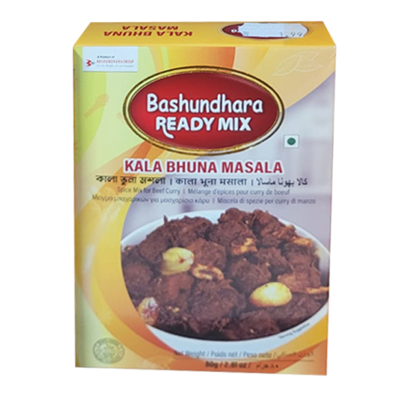 Kala Bhuna masala bashundhara ready mix 50g- kala vuna mosolla- Kala Bhuna Masala Bashundhara Fertigmischung 